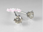 【天然 ダイヤモンド ピアス 】プラチナ　ダイヤスタッド ピアス 0.3CT（３本爪）