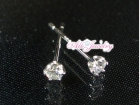 【天然 ダイヤモンド ピアス 】プラチナ　ダイヤスタッド ピアス 0.1CT（6本爪）全石ＨカラーＵＰ／ＶＳクラス　ハート＆キューピッド使用